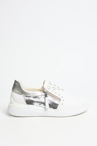 Zapatillas de piel - Blanco