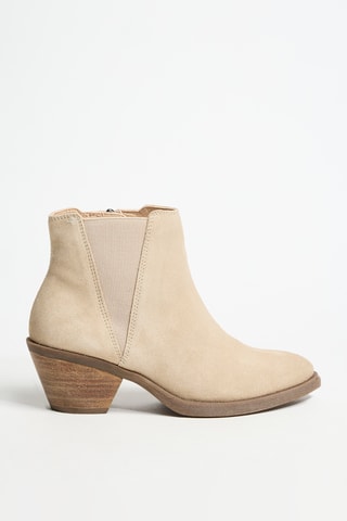 Bottines en cuir - Beige