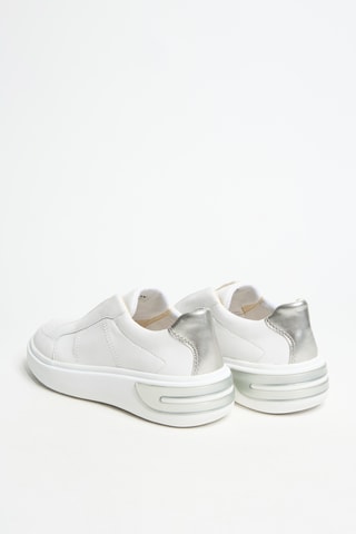 Zapatillas de piel con plataforma - Blanco