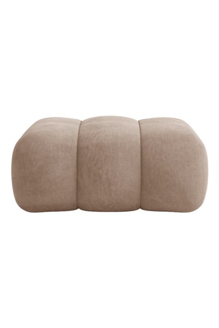 Pouf Koge - Beige foncé - Toucher velours