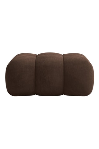 Pouf - Marron - En tissu velours