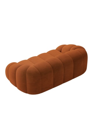 Canapé Lyna - Camel - 3 places - En tissu velours