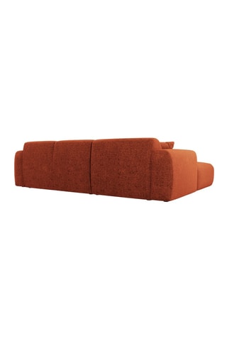 Canapé d’angle Nolio - Rouge brique - 4 places - Toucher velours