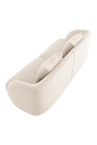 Canapé Tulum - Beige clair - 2 places - Toucher velours