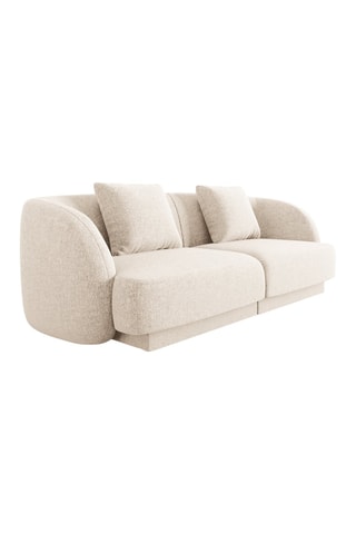 Canapé Tulum - Beige clair - 2 places - Toucher velours