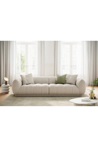 Canapé modulaire Julia - Beige - 4 places - En tissu texturé