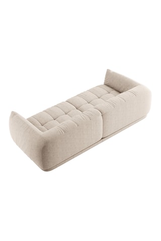 Canapé modulaire Julia - Beige - 4 places - En tissu texturé