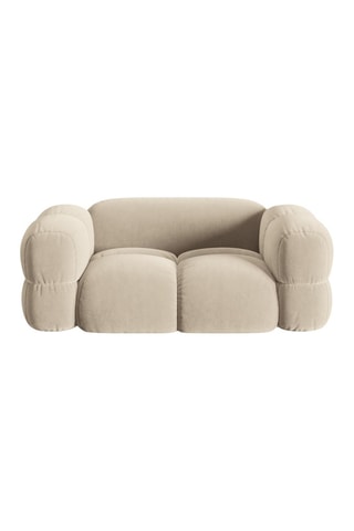 Canapé Loretto - Beige clair - 2 places - Toucher velours