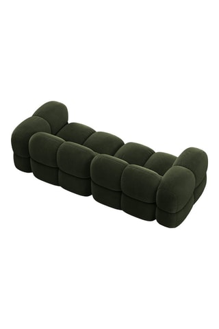 Canapé Loretto - Vert foncé - 4 places - En tissu velours