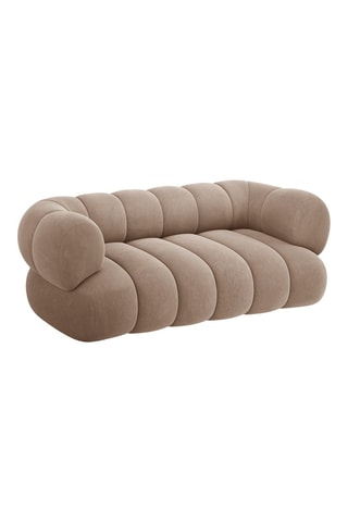 Canapé Koge - Beige foncé - 2 places - Toucher velours