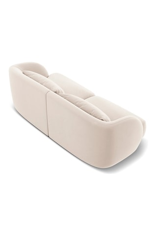 Canapé Tulum - Beige clair - 2 places - Tissu velours