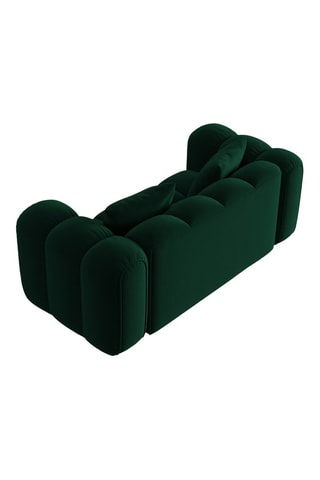 Canapé Astro - Vert bouteille - 2 places - En tissu velours