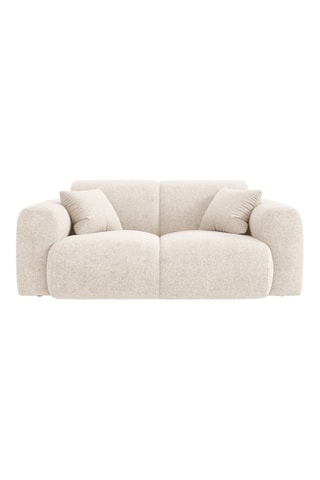 Canapé Nolio - Beige clair - 2 places - En tissu chenille - Toucher soie