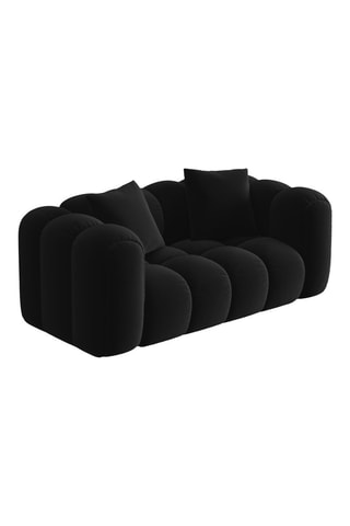 Canapé Astro - Noir - 2 places - En tissu velours