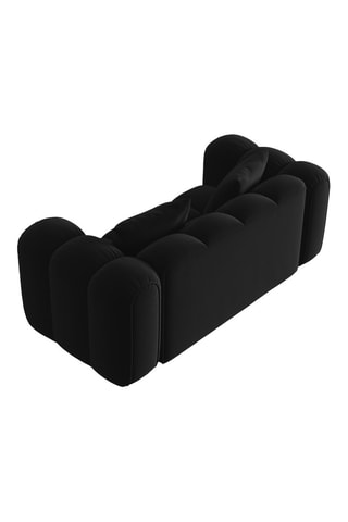 Canapé Astro - Noir - 2 places - En tissu velours