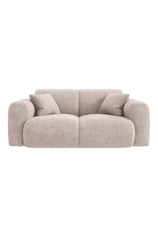 Canapé Nolio - Beige - 2 places - En tissu chenille - Toucher soie
