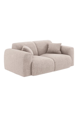 Canapé Nolio - Beige - 2 places - En tissu chenille - Toucher soie