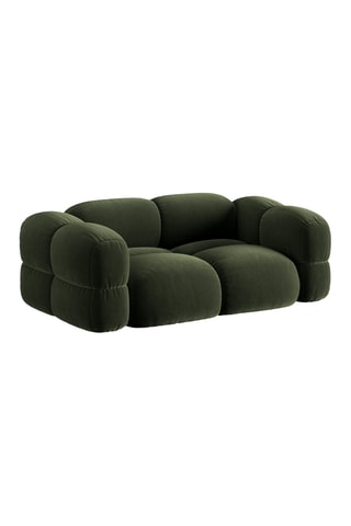 Canapé Loretto - Vert - 3 places - Toucher velours