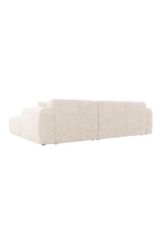 Canapé d’angle gauche Nolio - Beige clair - 4 places - Toucher velours