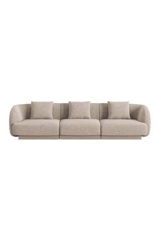 Canapé Tulum - Beige - 3 places - Toucher velours