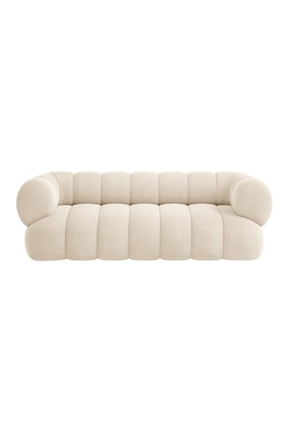 Canapé Koge - Beige clair - 3 places - Toucher velours