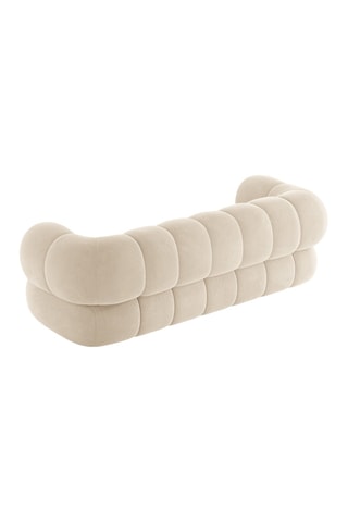 Canapé Koge - Beige clair - 3 places - Toucher velours