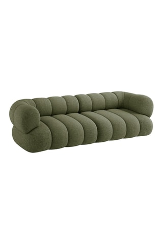 Canapé Koge - Vert - 4 places - En tissu chenille