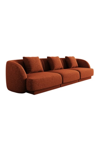 Canapé Tulum - Terracotta - 3 places - Tissu chenille