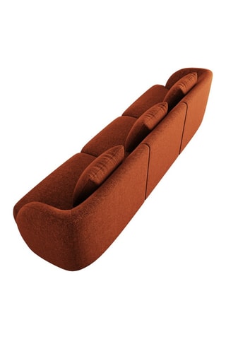 Canapé Tulum - Terracotta - 3 places - Tissu chenille