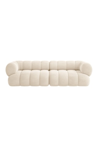 Canapé Koge - Beige - 4 places - Toucher velours