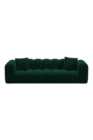 Canapé convertible Astro - Vert foncé - 3 places - En velours - Couchage 198 x 142 cm
