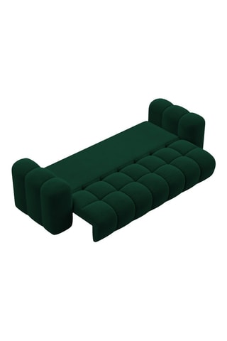 Canapé convertible Astro - Vert foncé - 3 places - En velours - Couchage 198 x 142 cm