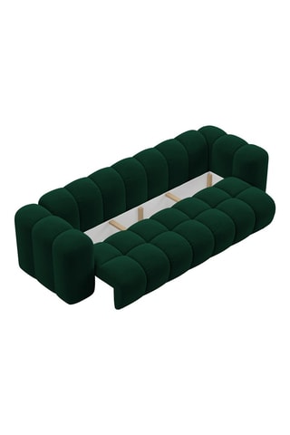 Canapé convertible Astro - Vert foncé - 3 places - En velours - Couchage 198 x 142 cm