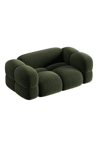 Canapé Loretto - Vert - 2 places - Toucher velours