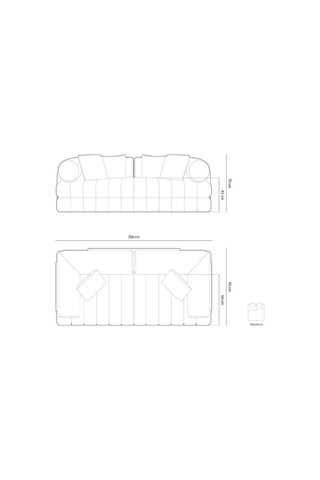 Canapé convertible Kemi - Marron - 3 places - En tissu velours