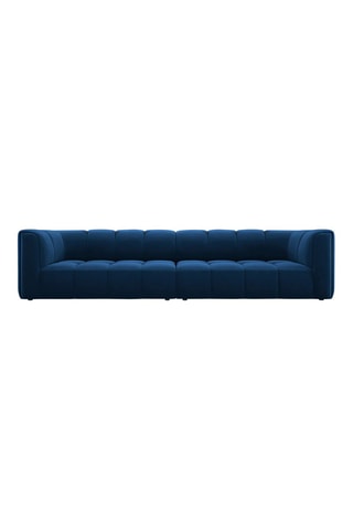 Canapé modulaire Adams - Bleu roi - 4 places - Toucher velours