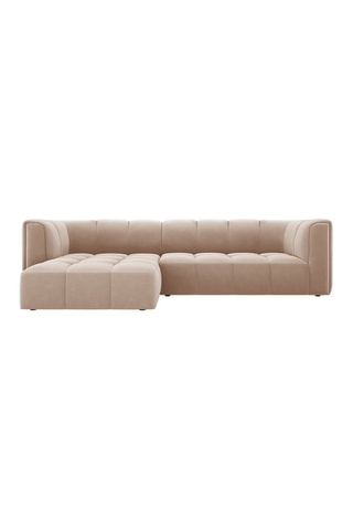 Canapé modulable Adams - Beige - 3 places - Tissu toucher velours