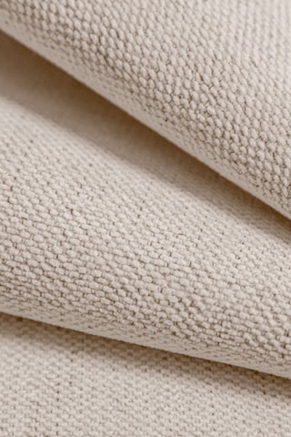 Canapé d'angle droit Astro - Beige - 3 places - En tissu texturé et tissu chenille moly