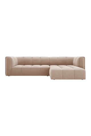 Canapé modulable Adams - Beige3 places - Tissu toucher velours
