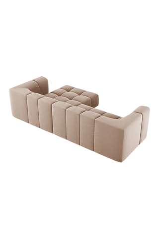 Canapé modulable Adams - Beige3 places - Tissu toucher velours