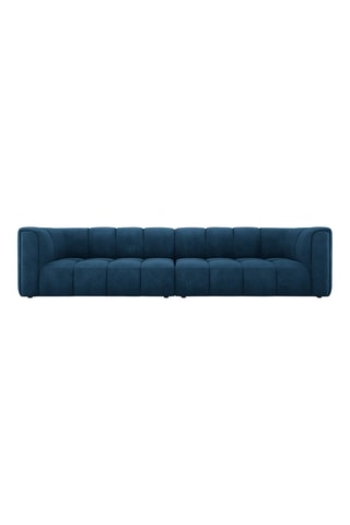 Canapé modulaire Adams - Bleu roi - 4 places - Revêtement tissu chenille rebel et velours