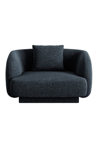 Fauteuil Tulum - Bleu roi - Tissu chenille