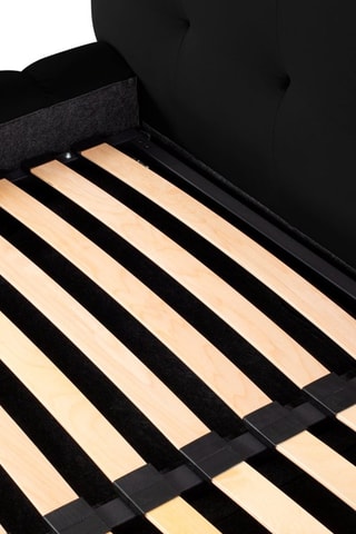 Lit-coffre Bali - Noir - Toucher velours