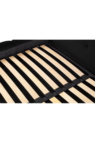 Lit-coffre Bali - Noir - Toucher velours