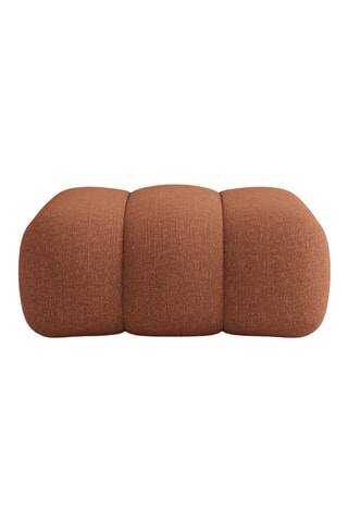 Pouf Koge - Brique - En tissu chenille
