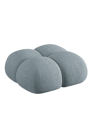 Pouf Loretto - Bleu pastel - En tissu structuré