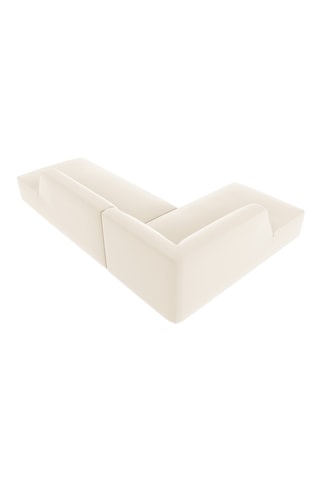 Canapé d'angle gauche Siena - Beige - 4 places - En tissu simili cuir
