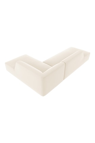 Canapé d'angle droit Siena - Beige - 4 places - En tissu simili cuir