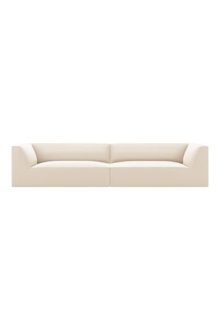 Canapé Sienna - Beige - 4 places - En tissu simili cuir