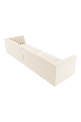 Canapé Sienna - Beige - 4 places - En tissu simili cuir
